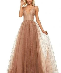 Sherri Hill - 52812 Beaded Plunging V- Neckline A-Line Dress