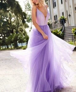 Sherri Hill - 52812 Beaded Plunging V- Neckline A-Line Dress