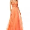 Sherri Hill - 52818 Long Appliqued Illusion Midriff Chiffon Dress 1 Sherri Hill - 52818 Long Appliqued Illusion Midriff Chiffon Dress