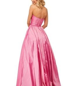 Sherri Hill - 52833 Sweetheart Bodice Ruched Taffeta Long Gown