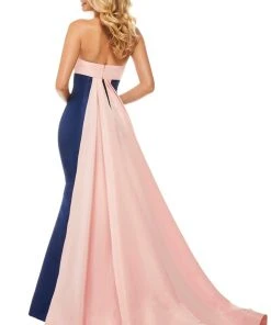 Sherri Hill - 52845 Long Strapless Watteau Mermaid