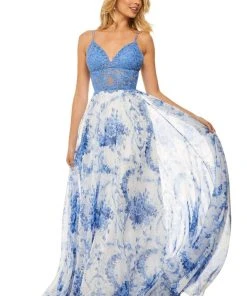 Sherri Hill - 52858 Sweetheart Long Blue Dress