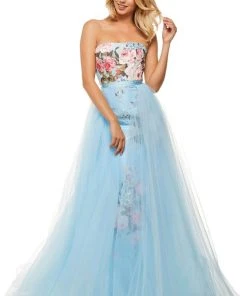 Sherri Hill - 52869 Strapless Floral Dress