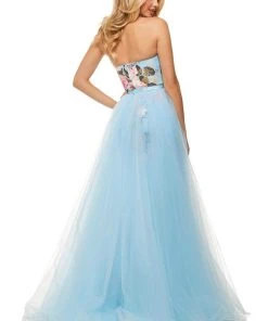 Sherri Hill - 52869 Strapless Floral Dress