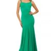 Sherri Hill - 52883 Scuba Scoop Neck Mermaid Dress With Open Back