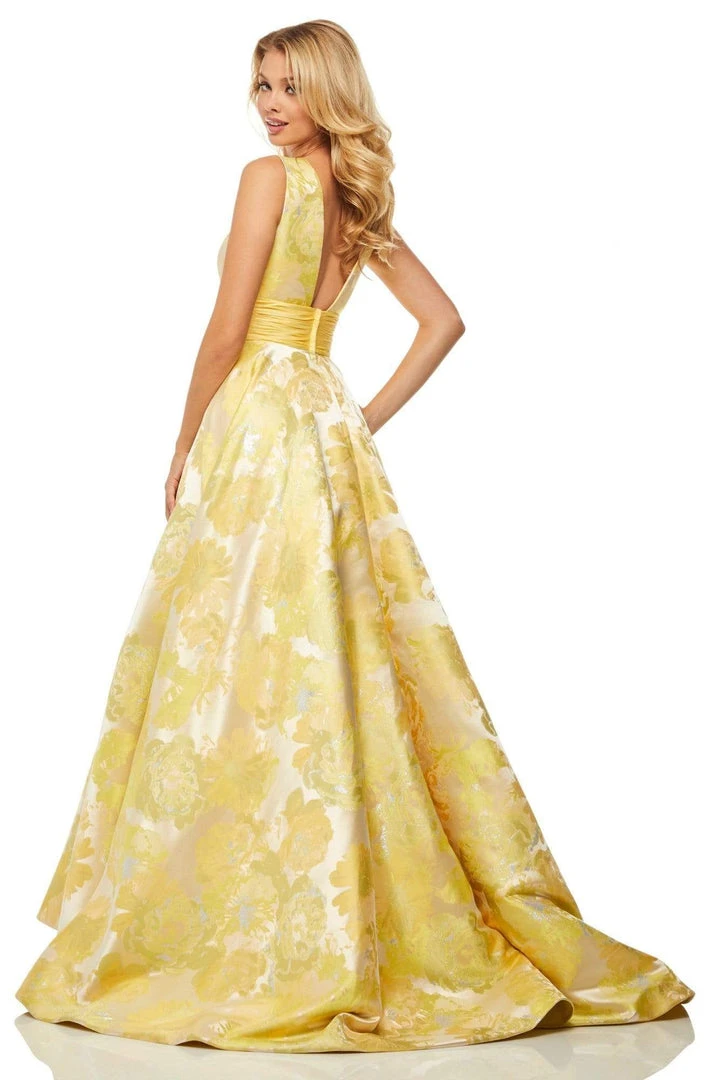 Sherri Hill - 52899 Deep V-Neckline A-line Long Dress 5 Sherri Hill - 52899 Deep V-Neckline A-line Long Dress