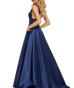 Sherri Hill - 52911 Sleeveless Deep V-neck A-line Dress