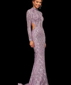Sherri Hill - 52916 Beaded Long Sleeve Sexy Open Back Dress 19 Sherri Hill - 52916 Beaded Long Sleeve Sexy Open Back Dress