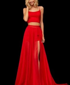 Sherri Hill - 52918 Two Piece Chiffon A-line Dress