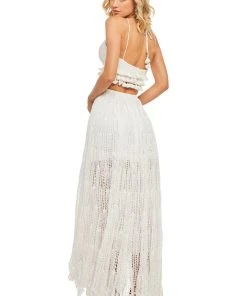 Sherri Hill - 52928 Crochet Long Ivory Dress