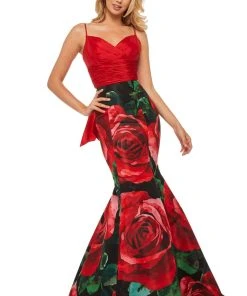 Sherri Hill - 52930 Red Mermaid Dress