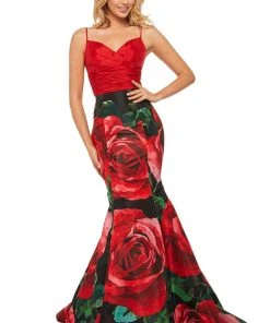 Sherri Hill - 52930 Red Mermaid Dress