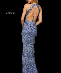 Sherri Hill - 52946 Halter Neck Long Beaded Dress