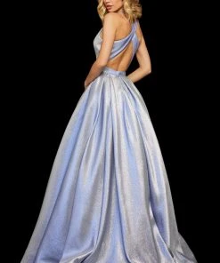 Sherri Hill - 52957 Halter Long Pleated A Line Dress