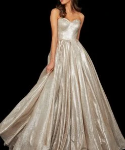 Sherri Hill - 52959 Strapless Sweetheart Glitter A Line Dress