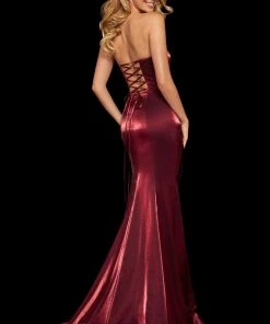 Sherri Hill - 52961 Strapless Mermaid Lace Up Dress 19 Sherri Hill - 52961 Strapless Mermaid Lace Up Dress