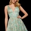Sherri Hill - 52965 Ruched Plunging V-Neck Short Dress 1 Sherri Hill - 52965 Ruched Plunging V-Neck Short Dress