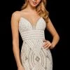 Sherri Hill - 53015 Beaded V-Neck Sheath Short Dress 2 Sherri Hill - 53015 Beaded V-Neck Sheath Short Dress