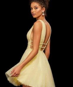 Sherri Hill - 53026 Ruched A-Line Short Dress 10 Sherri Hill - 53026 Ruched A-Line Short Dress