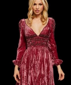 Sherri Hill - 53063 Velvet V-Neck Short Dress 10 Sherri Hill - 53063 Velvet V-Neck Short Dress