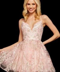 Sherri Hill - 53074 Beaded Lace Sweetheart A-Line Short Dress
