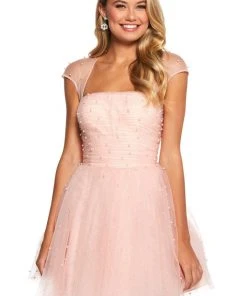 Sherri Hill - 53077 Beaded Tulle Short A-line Dress