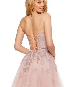 Sherri Hill - 53099 Beaded Lace Short Tulle A-line Dress