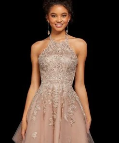 Sherri Hill - 53100 Beaded Lace Appliqued Short Dress