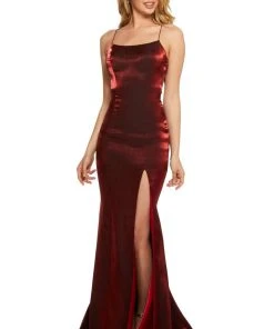 Sherri Hill - 53156 Sleeveless Satin Mermaid Dress