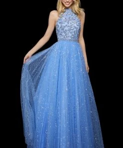 Sherri Hill - 53228 Beaded Halter Neck A-line Dress 12 Sherri Hill - 53228 Beaded Halter Neck A-line Dress