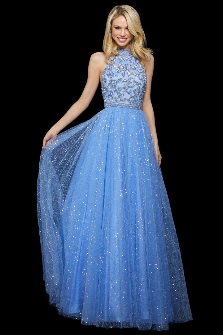 Sherri Hill - 53228 Beaded Halter Neck A-line Dress 7 Sherri Hill - 53228 Beaded Halter Neck A-line Dress