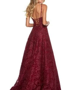 Sherri Hill - 53250 Beaded Lace Appliqued V-Neck Dress