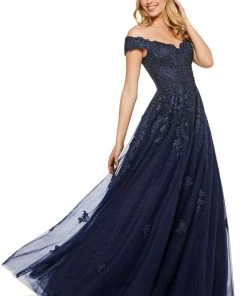 Sherri Hill - 53251 Beaded Lace Appliqued Off Shoulder Dress