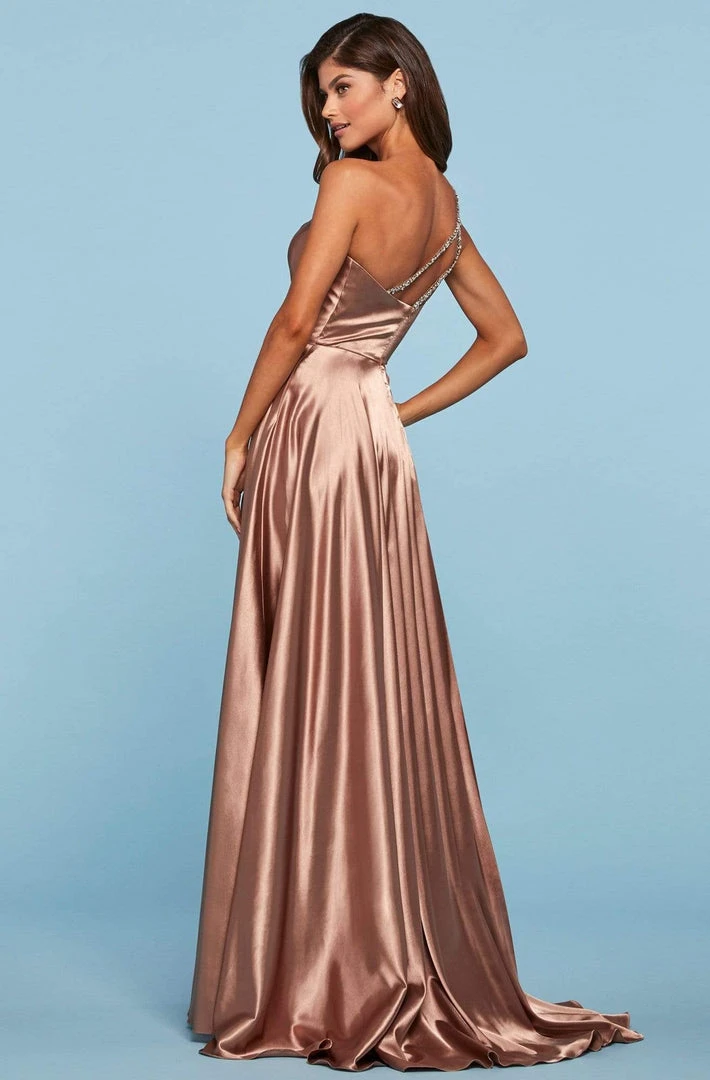 Sherri Hill - 53295 Embellished Single Shoulder Satin A-line Dress 6 Sherri Hill - 53295 Embellished Single Shoulder Satin A-line Dress