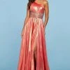Sherri Hill - 53304 Beaded Asymmetric A-line Gown With Slit