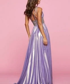 Sherri Hill - 53304 Beaded Asymmetric A-line Gown With Slit 9 Sherri Hill - 53304 Beaded Asymmetric A-line Gown With Slit