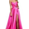 Sherri Hill - 53308 Strapless Sweetheart High Slit Satin Dress 2 Sherri Hill - 53308 Strapless Sweetheart High Slit Satin Dress