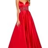 Sherri Hill - 53313 Sweetheart Beaded Midriff Mikado Dress 2 Sherri Hill - 53313 Sweetheart Beaded Midriff Mikado Dress