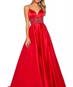 Sherri Hill - 53313 Sweetheart Beaded Midriff Mikado Dress