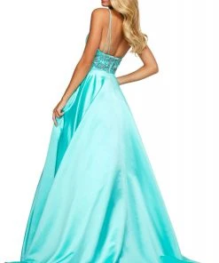Sherri Hill - 53313 Sweetheart Beaded Midriff Mikado Dress 9 Sherri Hill - 53313 Sweetheart Beaded Midriff Mikado Dress