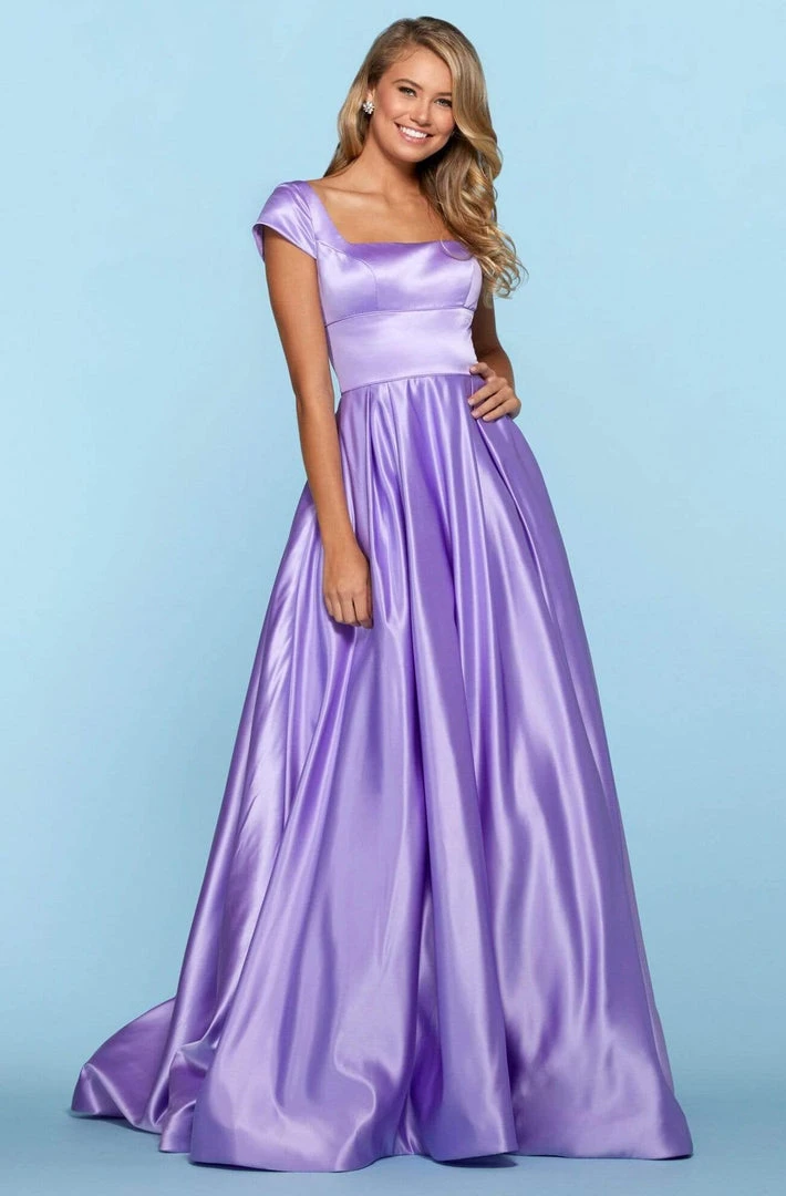 Sherri Hill - 53314 Square Neck Mikado Pleated A-Line Dress 5 Sherri Hill - 53314 Square Neck Mikado Pleated A-Line Dress