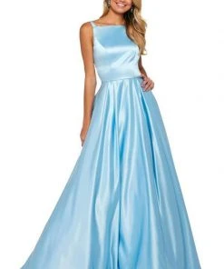 Sherri Hill - 53316 Square Neck A-line Gown With Train