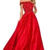 Sherri Hill - 53317 Beaded Off-Shoulder Mikado Ballgown