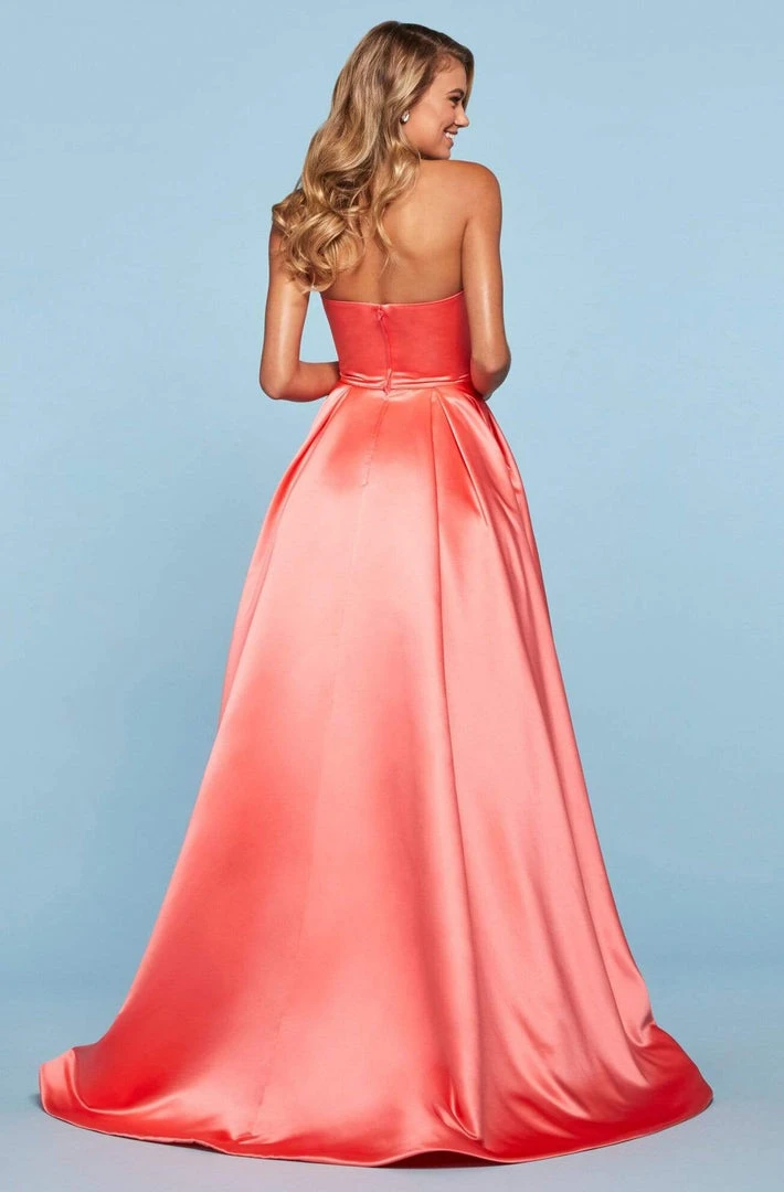 Sherri Hill - 53320 Strapless Beaded Neckline A Line Ballgown Dress 9 Sherri Hill - 53320 Strapless Beaded Neckline A Line Ballgown Dress