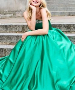 Sherri Hill - 53320 Strapless Beaded Neckline A Line Ballgown Dress 17 Sherri Hill - 53320 Strapless Beaded Neckline A Line Ballgown Dress