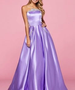 Sherri Hill - 53320 Strapless Beaded Neckline A Line Ballgown Dress