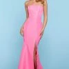 Sherri Hill - 53341 Strapless Straight Neck Sexy Back Mermaid Dress