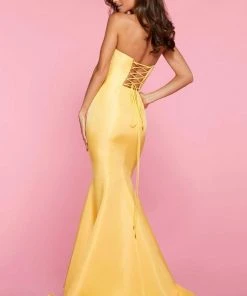 Sherri Hill - 53341 Strapless Straight Neck Sexy Back Mermaid Dress