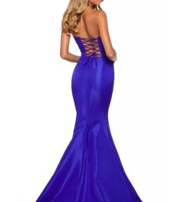 Sherri Hill - 53341 Strapless Straight Neck Sexy Back Mermaid Dress