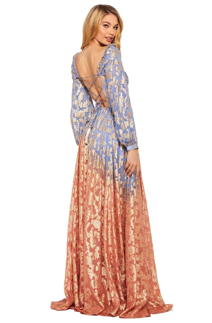 Sherri Hill - 53349 Beaded Long Sleeve A-Line Dress 4 Sherri Hill - 53349 Beaded Long Sleeve A-Line Dress